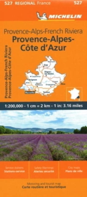 Book cover of: Provence- Alps - French Riviera - Michelin Regional Map 527