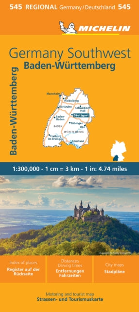 Book cover of: Germany Southwest - Michelin Regional Map 545