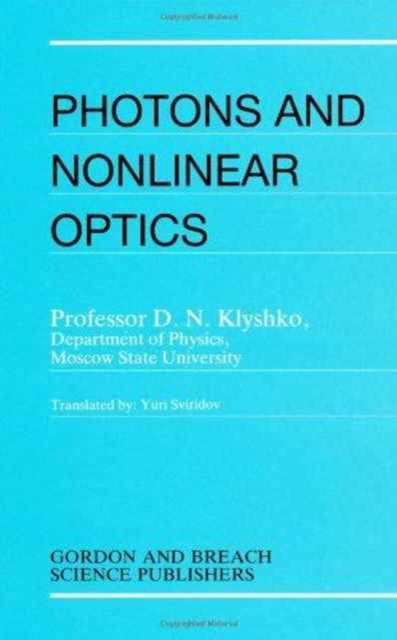 Photons Nonlinear Optics
