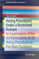 Book cover of: Voting Procedures Under a Restricted Domain. By: Dan S. Felsenthal