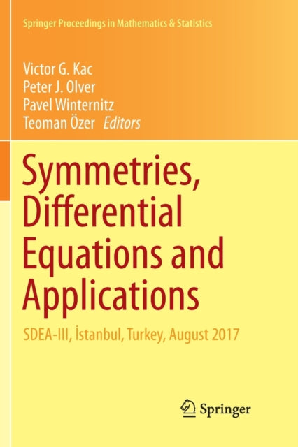 Book cover of: Symmetries, Differential Equations and Applications. By: Victor G. Kac