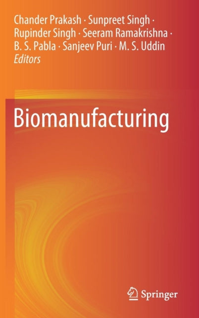 Book cover of: Biomanufacturing. By: Chander Prakash