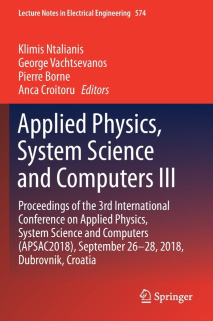 Book cover of: Applied Physics, System Science and Computers III. By: Klimis Ntalianis