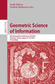 Book cover of: Geometric Science of Information. By: Frank Nielsen
