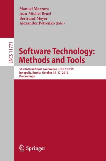 Book cover of: Software Technology: Methods and Tools. By: Manuel Mazzara