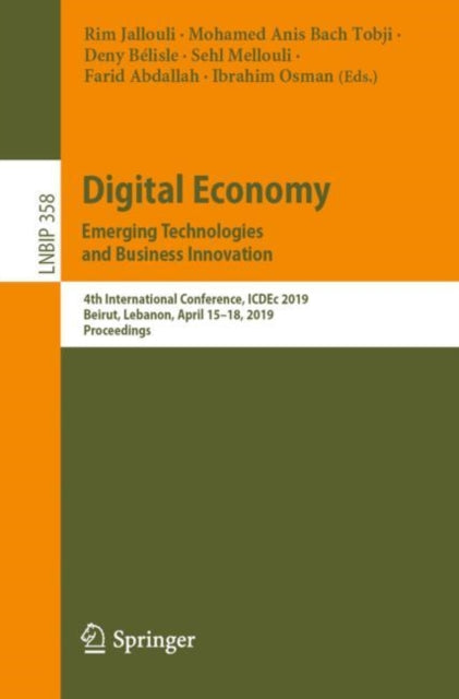 Book cover of: Digital Economy. Emerging Technologies and Business Innovation. By: Rim Jallouli