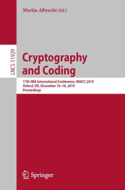 Book cover of: Cryptography and Coding. By: Martin Albrecht