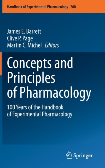 Book cover of: Concepts and Principles of Pharmacology. By: James E. Barrett