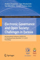 Book cover of: Electronic Governance and Open Society: Challenges in Eurasia. By: Andrei Chugunov