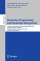 Book cover of: Declarative Programming and Knowledge Management. By: Petra Hofstedt