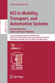 Book cover of: HCI in Mobility, Transport, and Automotive Systems. Driving Behavior, Urban and Smart Mobility. By: Heidi Krömker