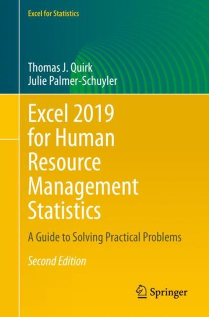 Book cover of: Excel 2019 for Human Resource Management Statistics. By: Thomas Quirk - undifferentiated