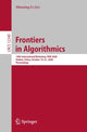 Book cover of: Frontiers in Algorithmics. By: Minming Li