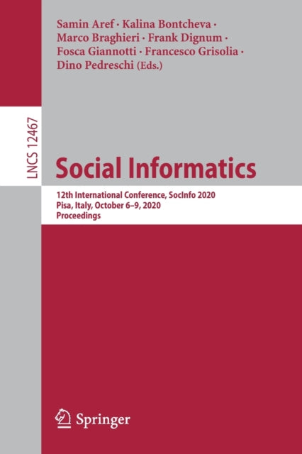 Book cover of: Social Informatics. By: Samin Aref