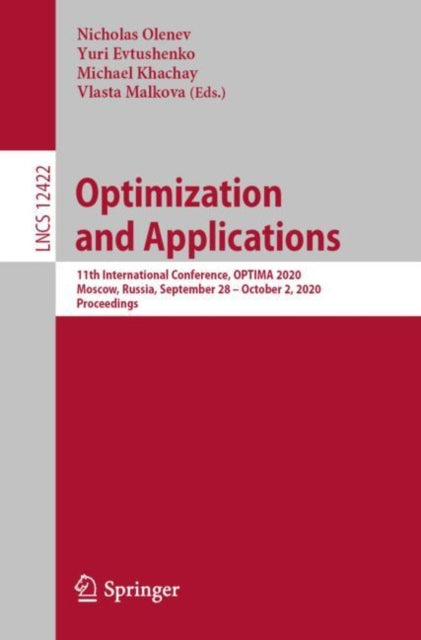 Book cover of: Optimization and Applications. By: Nicholas Olenev