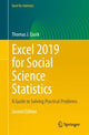 Book cover of: Excel 2019 for Social Science Statistics. By: Thomas J. Quirk