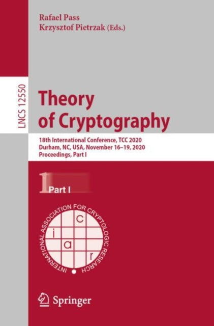 Book cover of: Theory of Cryptography. By: Rafael Pass