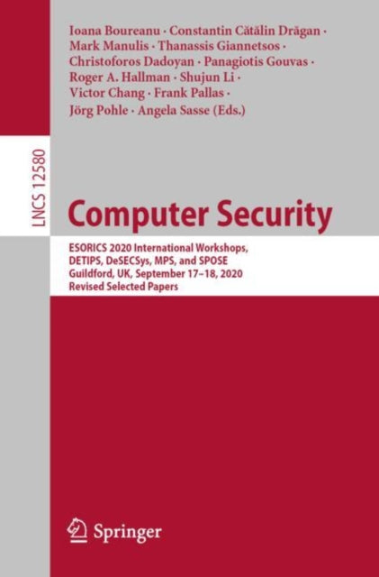 Book cover of: Computer Security. By: Ioana Boureanu