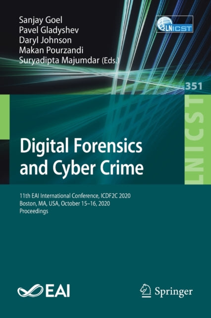 Book cover of: Digital Forensics and Cyber Crime. By: Sanjay Goel