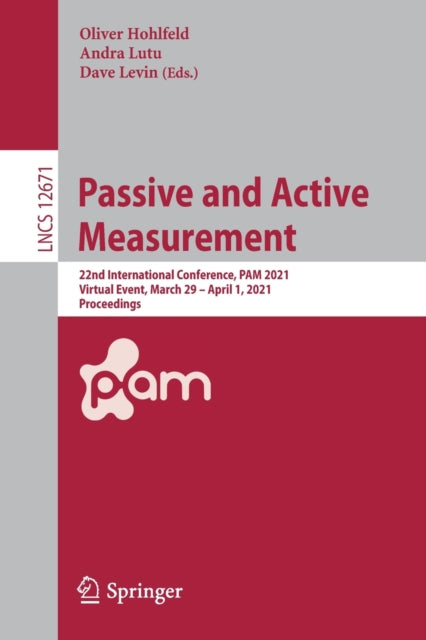 Book cover of: Passive and Active Measurement. By: Oliver Hohlfeld