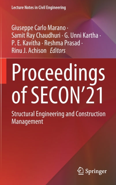 Book cover of: Proceedings of SECON’21. By: Giuseppe Carlo Marano