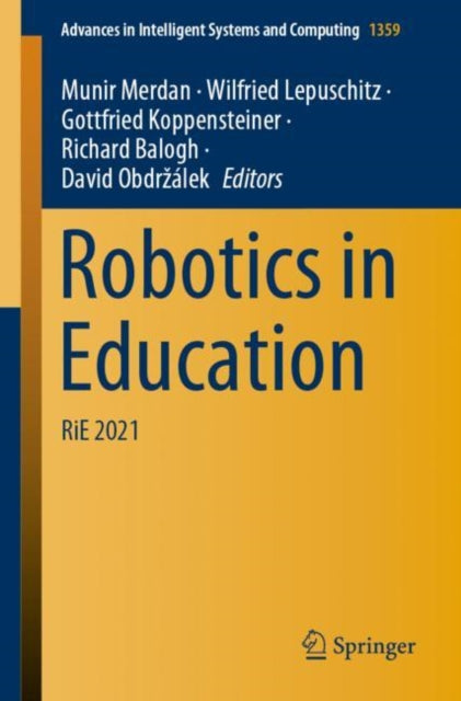 Book cover of: Robotics in Education. By: Munir Merdan