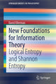 Book cover of: New Foundations for Information Theory. By: David Ellerman