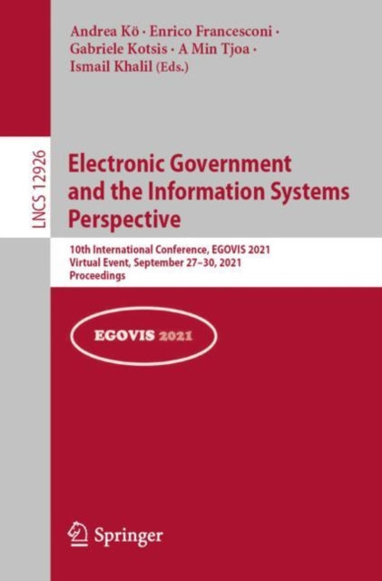 Book cover of: Electronic Government and the Information Systems Perspective. By: Andrea Kö