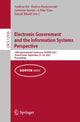 Book cover of: Electronic Government and the Information Systems Perspective. By: Andrea Kö