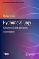 Book cover of: Hydrometallurgy. By: Michael L. Free