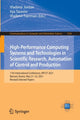 Book cover of: High-Performance Computing Systems and Technologies in Scientific Research, Automation of Control and Production. By: Jordan Vladimir
