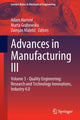 Book cover of: Advances in Manufacturing III. By: Adam Hamrol