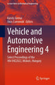 Book cover of: Vehicle and Automotive Engineering 4. By: Károly Jármai