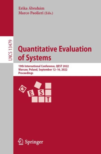 Book cover of: Quantitative Evaluation of Systems. By: Erika Ábrahám