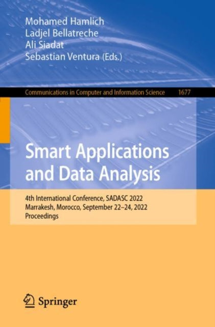 Book cover of: Smart Applications and Data Analysis. By: Mohamed Hamlich