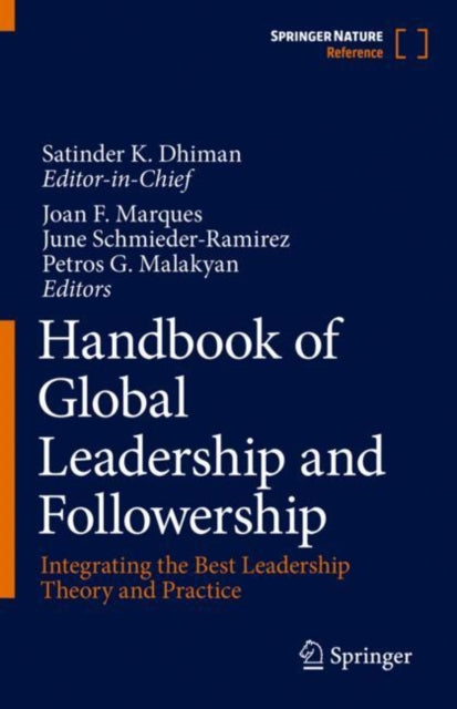 Book cover of: Handbook of Global Leadership and Followership. By: Satinder Dhiman