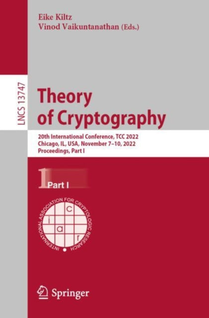 Book cover of: Theory of Cryptography. By: Eike Kiltz