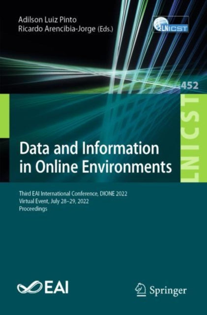 Book cover of: Data and Information in Online Environments. By: Adilson Luiz Pinto