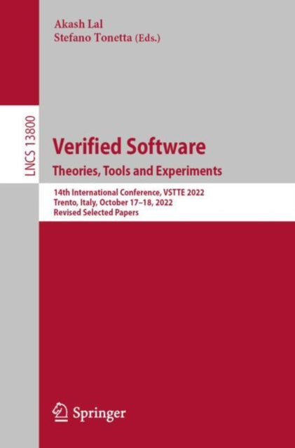Book cover of: Verified Software. Theories, Tools and Experiments.. By: Akash Lal