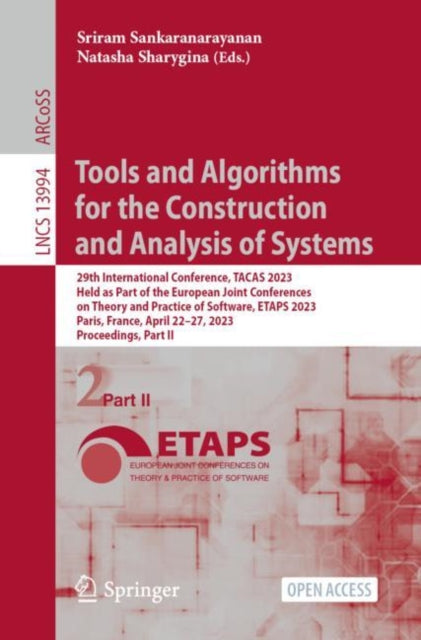 Book cover of: Tools and Algorithms for the Construction and Analysis of Systems. By: Sriram Sankaranarayanan