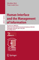 Book cover of: Human Interface and the Management of Information. By: Hirohiko Mori