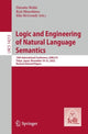 Book cover of: Logic and Engineering of Natural Language Semantics. By: Daisuke Bekki