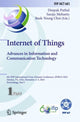 Book cover of: Internet of Things. Advances in Information and Communication Technology