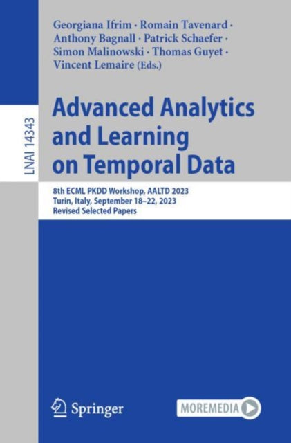 Book cover of: Advanced Analytics and Learning on Temporal Data. By: Georgiana Ifrim