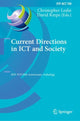 Book cover of: Current Directions in ICT and Society. By: Christopher Leslie
