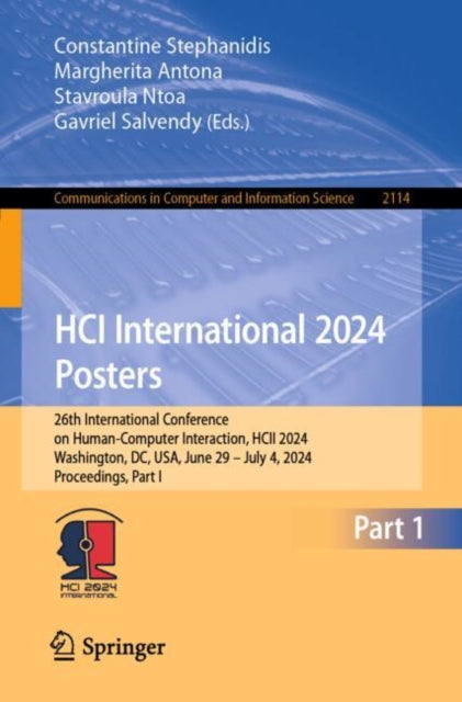 Book cover of: HCI International 2024 Posters. By: Constantine Stephanidis