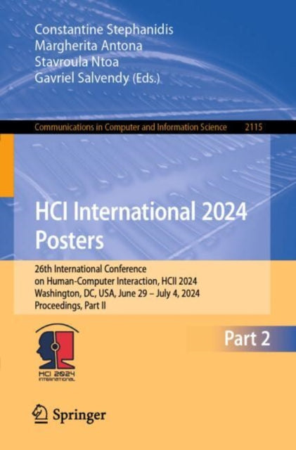 Book cover of: HCI International 2024 Posters. By: Constantine Stephanidis