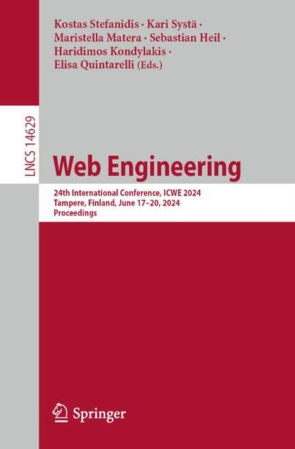 Book cover of: Web Engineering. By: Kostas Stefanidis