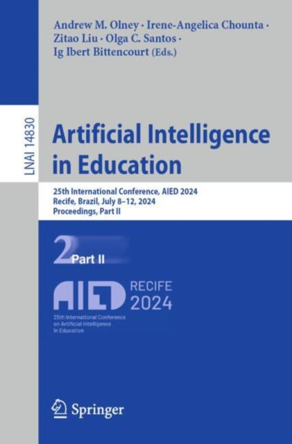 Book cover of: Artificial Intelligence in Education. By: Andrew M. Olney