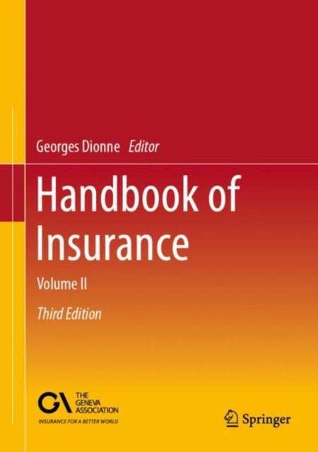 Book cover of: Handbook of Insurance. By: Georges Dionne
